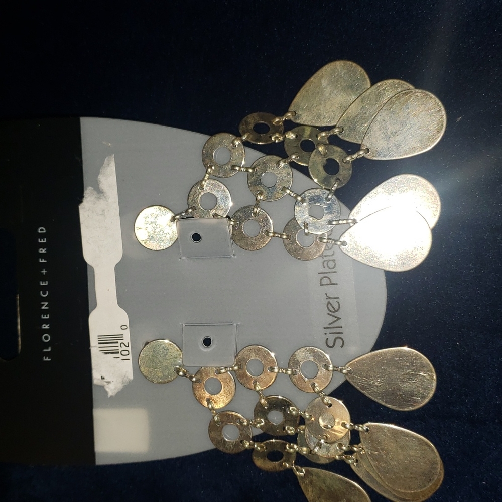 Silver plated Florence + Fred errings